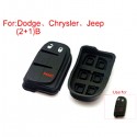 Button Rubber 2+1Button (Use for Dodge Chrysler Jeep) 5pcs/lot