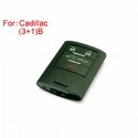 Cadillac Remote Key Shell (3+1) Buttons