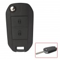 Modified Flip Remote Key Shell for Peugeot 2 Button VA2 5pcs/lot