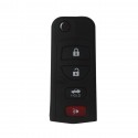 Flip Remote Key Shell for Nissan 4 Button 5pcs/lot