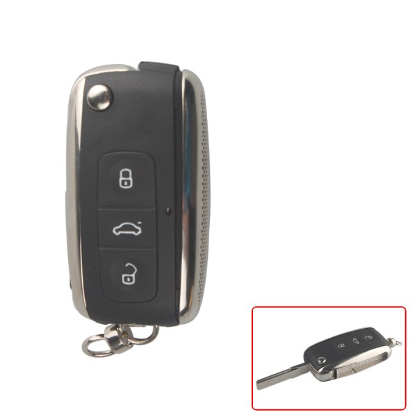 Modifiled Flip Remote Key Shell for VW Skoda 3 Button 5pcs/lot