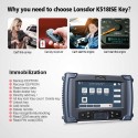 LONSDOR K518ISE Key Programmer Plus Lonsdor LKE Smart Key Emulator 5 in1 Supports Toyota Lexus Smart Key All keys Lost by OBD