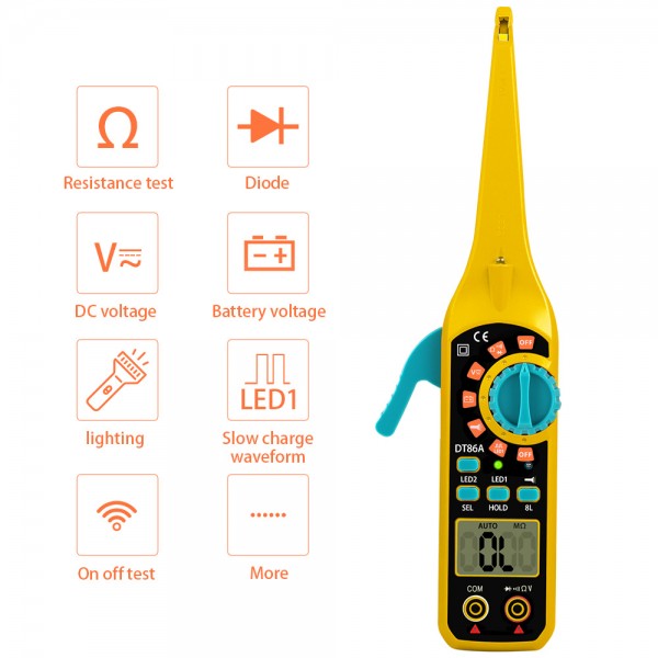 DT86A Auotomotive Circuit Tester Multi-function Auto Circuit Tester