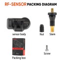 LAUNCH LTR-01 RF Sensor 315MHz & 433MHz TPMS Sensor Tool Metal & Rubber 4pcs/Set Free Shipping