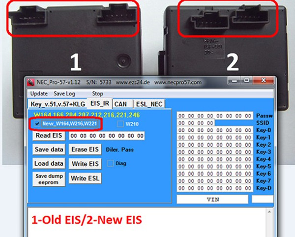 Write New VIN Number Process Display